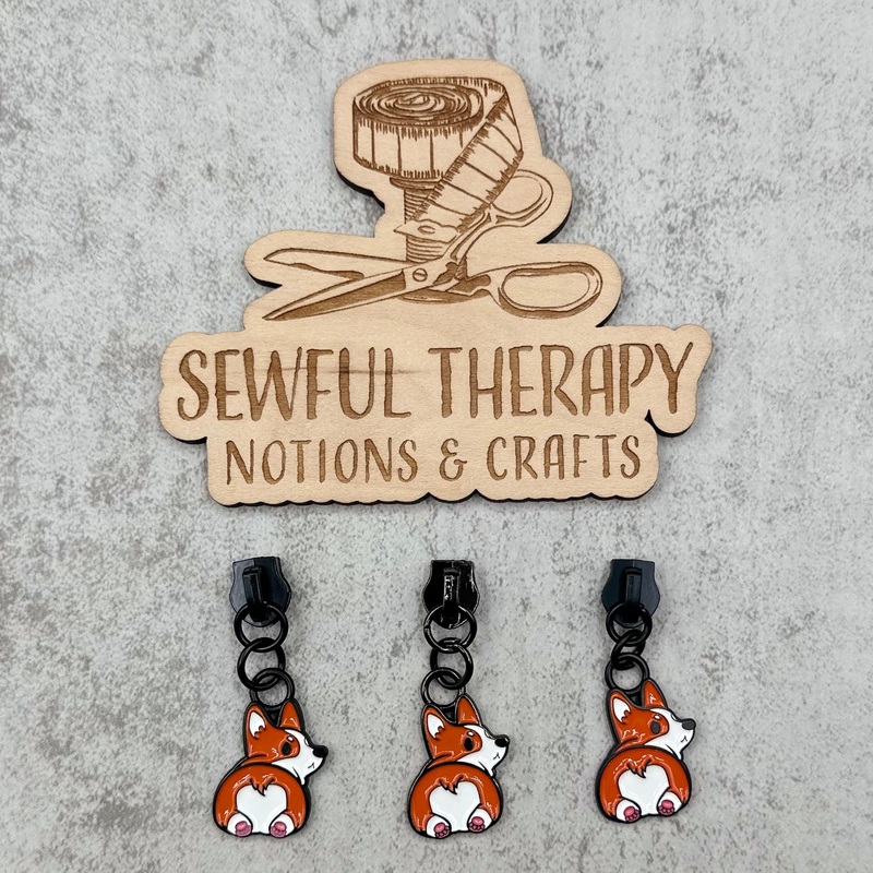 #5 Corgi Love Enamel Zipper Pulls (Pack of 3)