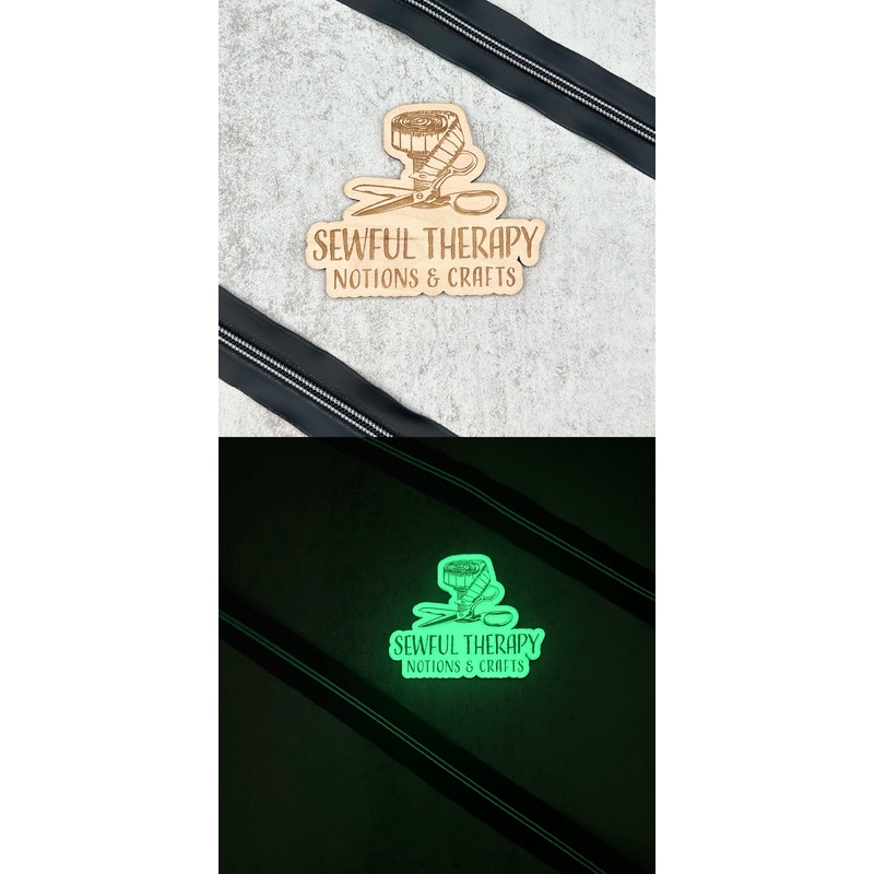 #5 Matte Black Glow in the Dark Zipper Tape