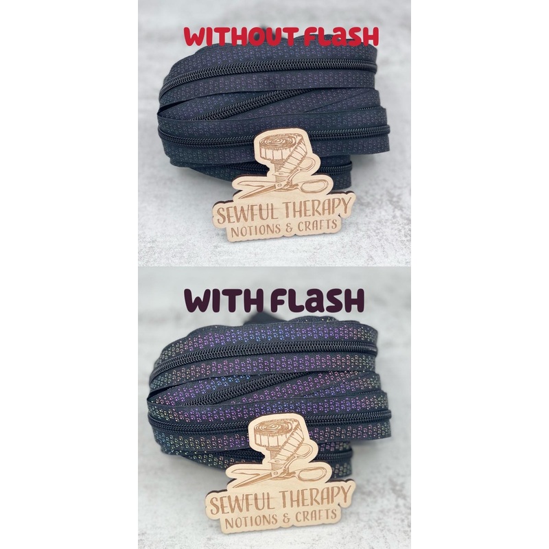 #5 Reflective Paws Zipper Tape