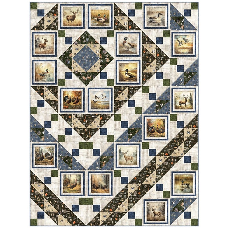 Quilting Treasures Forest, Field, Stream Dan Morris Around the Corner Quilt Kit