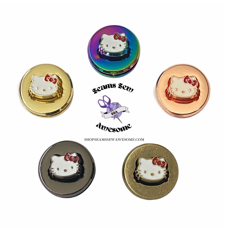 Kitty Bow Enamel Turnlock SSA-Light Gold & Antique Brass & Rose Gold & Gunmetal & Rainbow