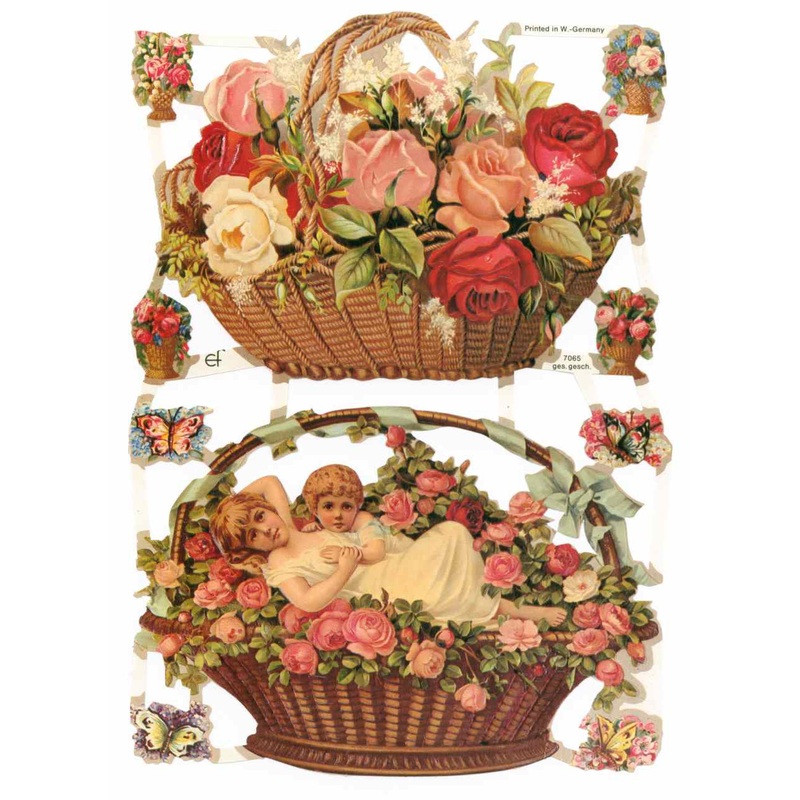 Scrapbook Pictures, Flowers-Vintage