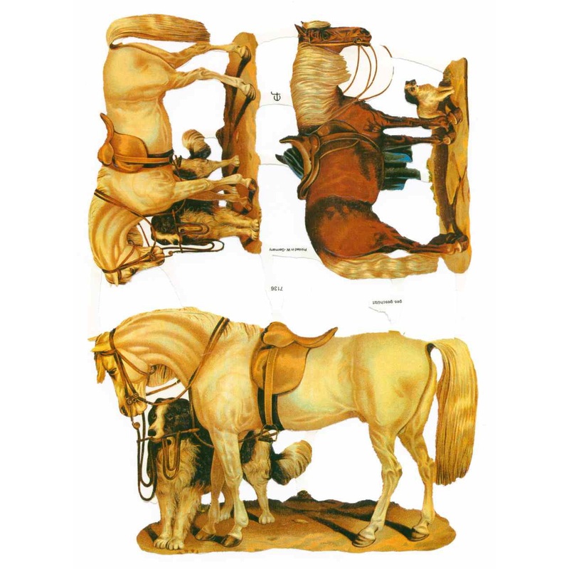 Scrapbook Pictures, Horses-Vintage