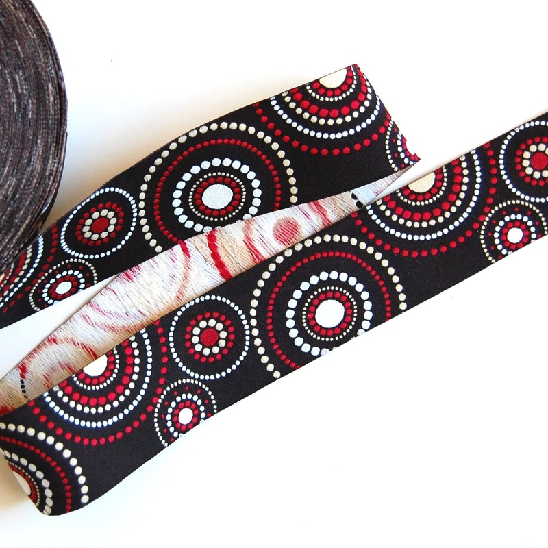 Doted Mod Circles Woven Jacquard Ribbon