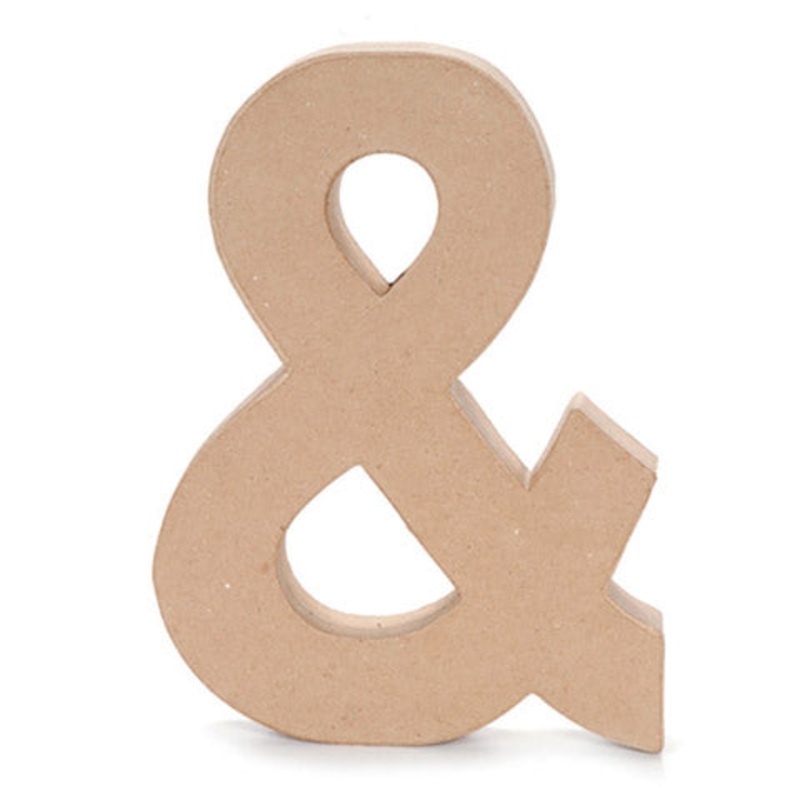 Kraft Paper Mach Ampersand-12"