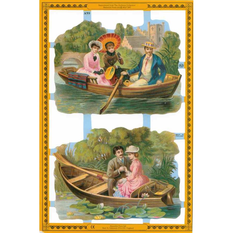 Scrapbook Pictures, Couple in Rowboat