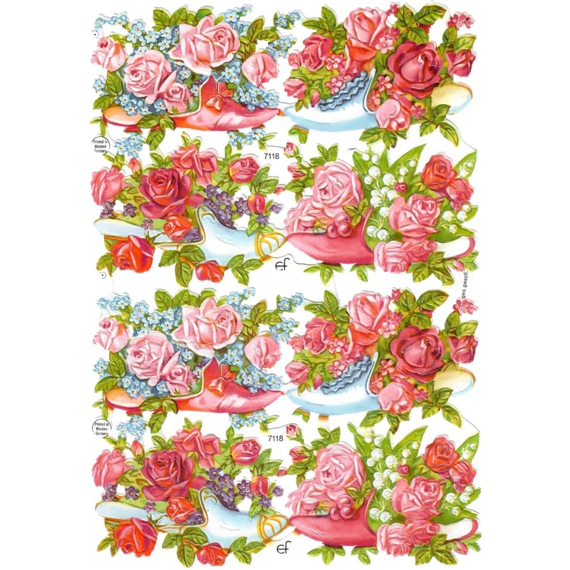 Scrapbook Pictures, Roses in Slippers Shoes