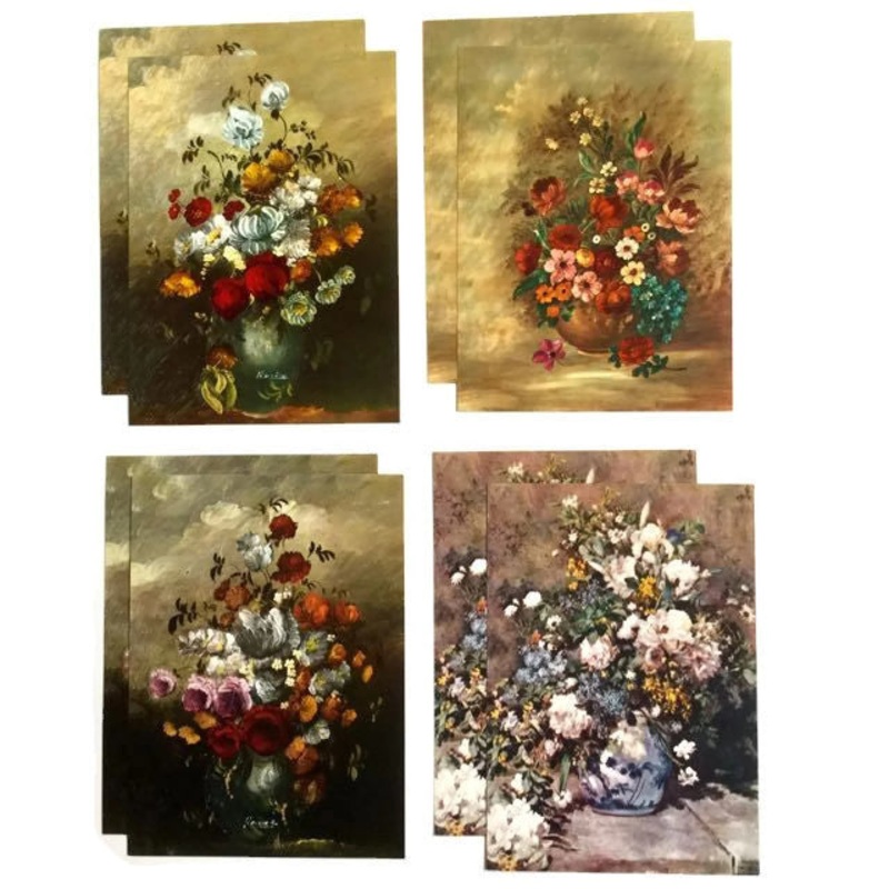 Vintage Miniature Prints - 8 Piece