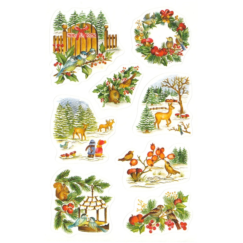 Christmas Nature Scenes - Stickers