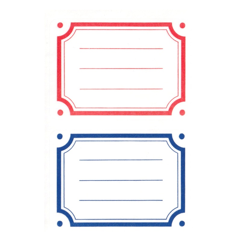 Classic Red & Navy Labels - Stickers