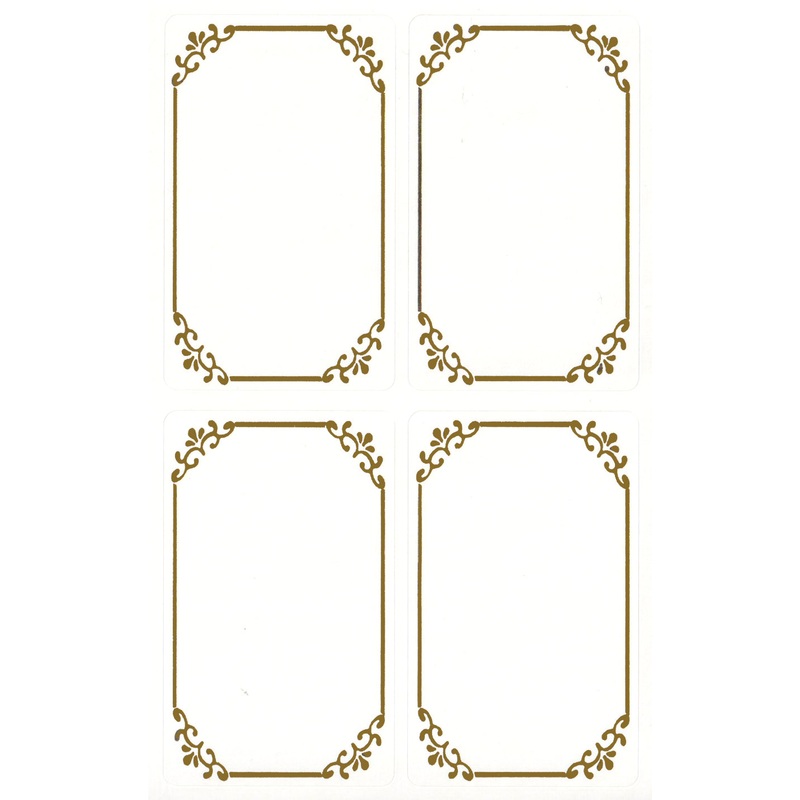 Filigree Metallic Gold Labels - Stickers
