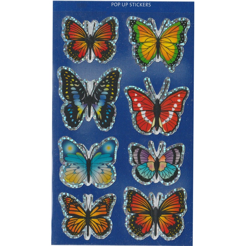 Hologram Pop-up Butterflies - Stickers