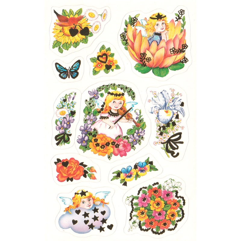 Metallic Fairy Flowers - Stickers