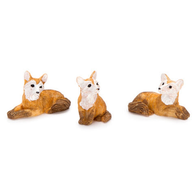 Miniature Fox-Set of 3