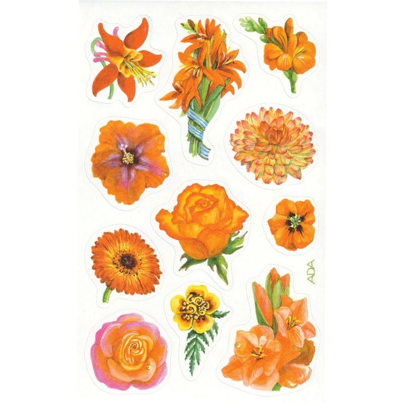Orange Flowers - Stickers