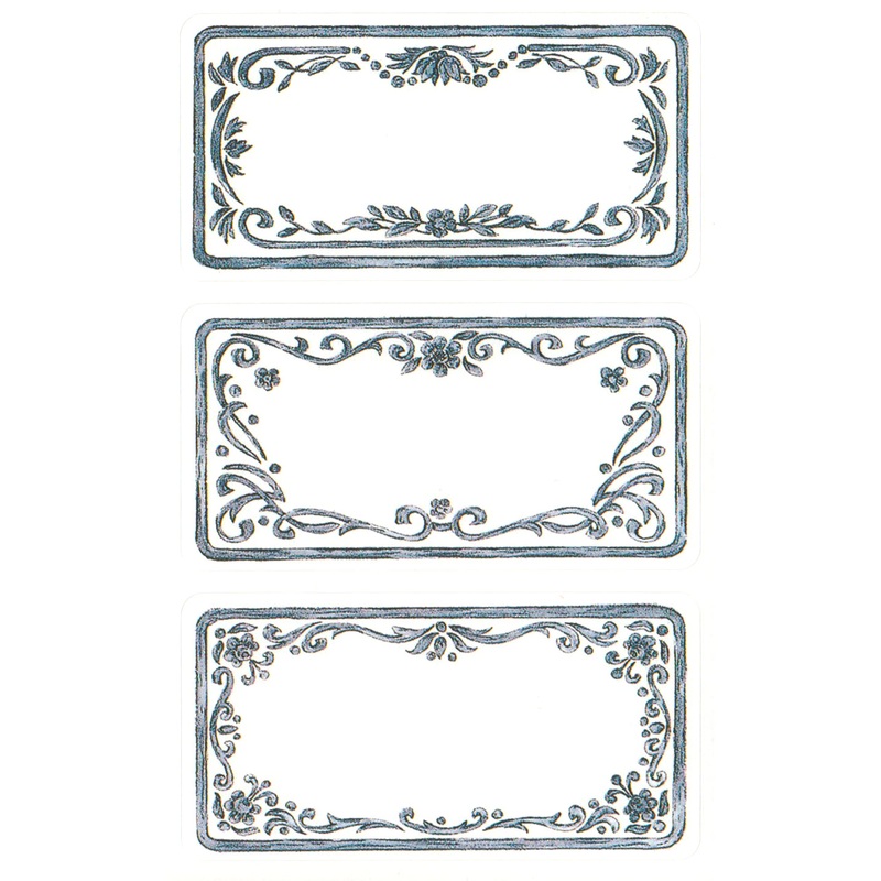 Rustic Floral Flourish Labels - Stickers