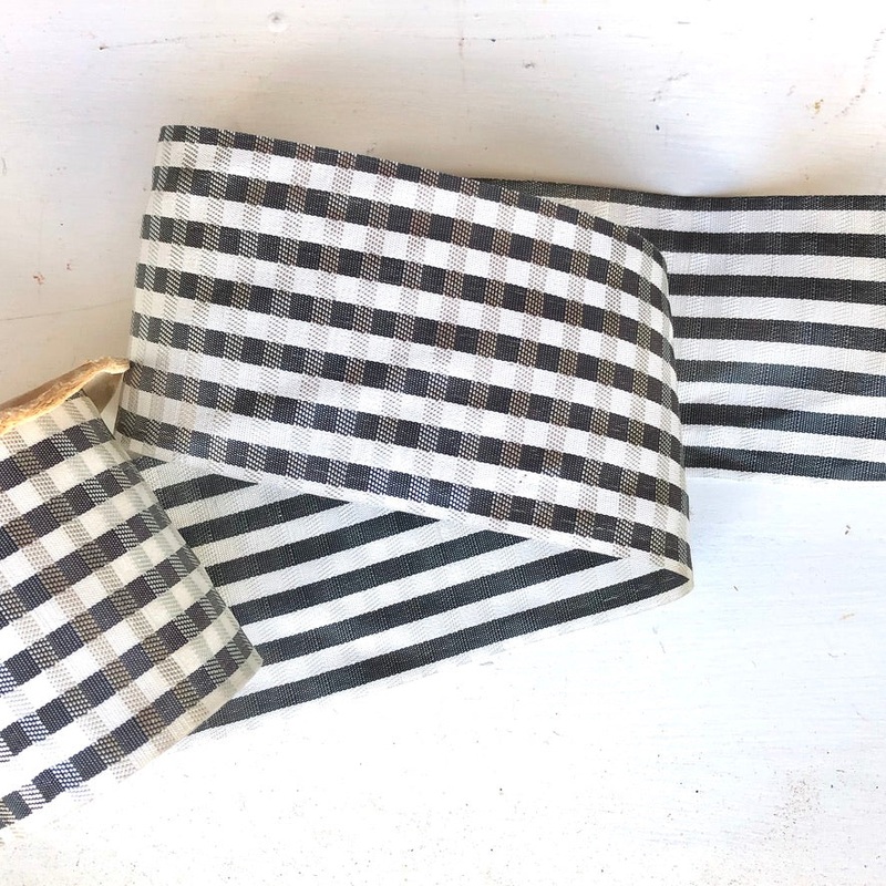 Vintage Woven Metallic Taffeta Ribbon