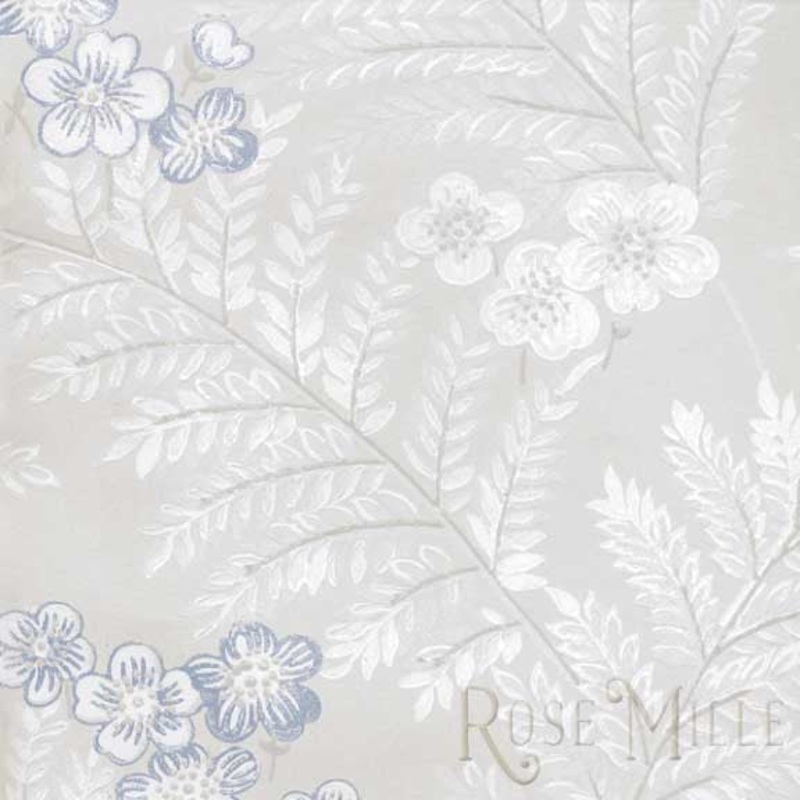 Faded Fern in Blue - Signature Vintage Scrapbook Papers