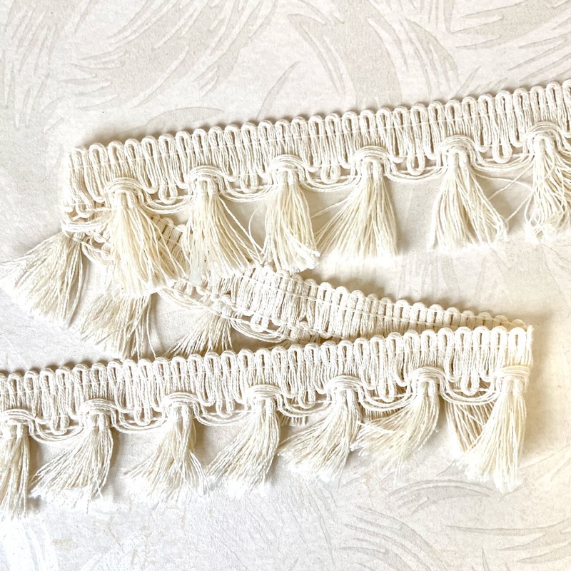 Flat Tassel Fringe-Natural