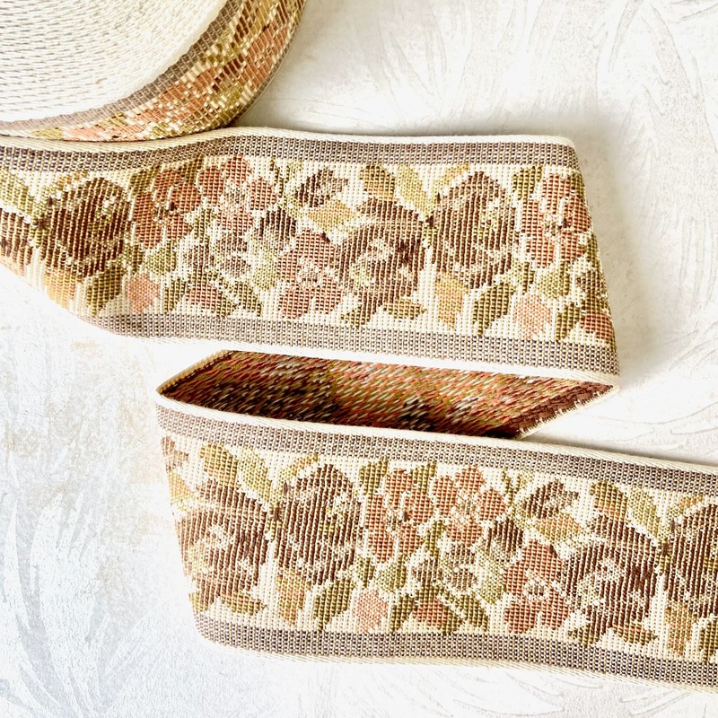 Floral Tapestry Jacquard-Earth Tones-By the Yard & 50 Yard Roll