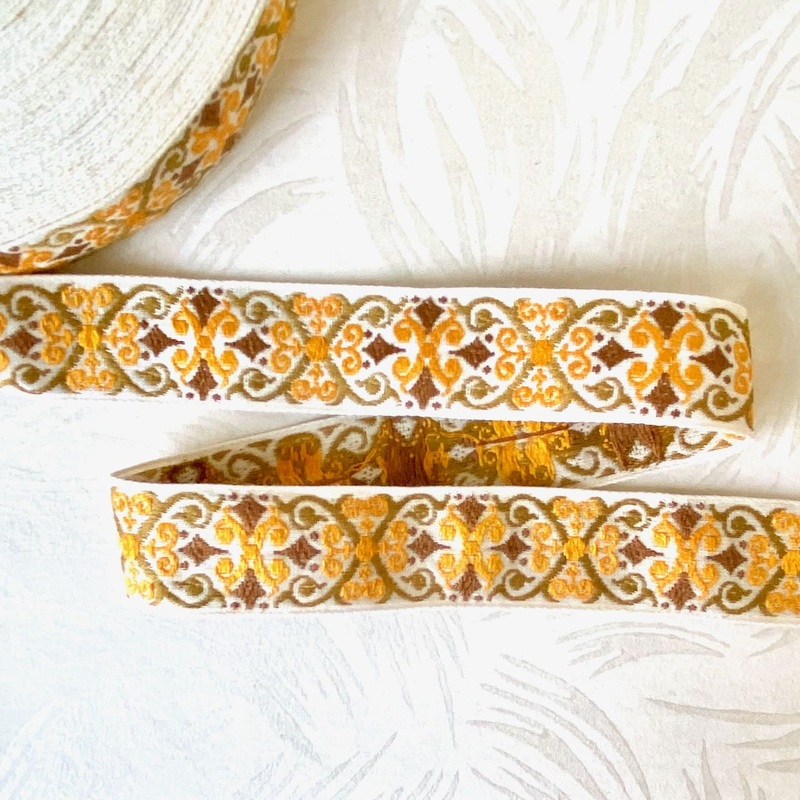 Flourish Jacquard-Orange Brown-By the Yard & 36 Yard Roll