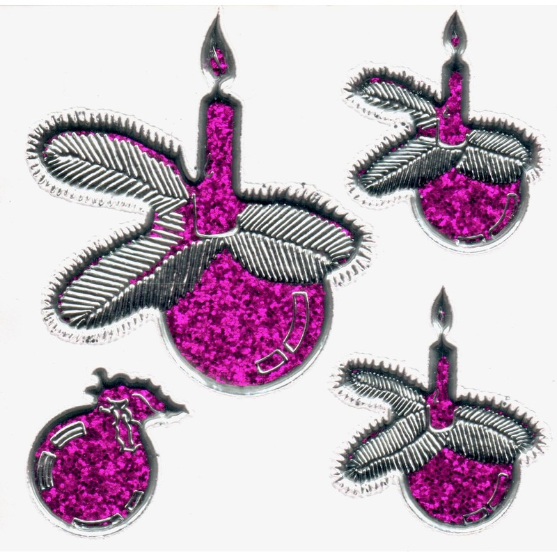 Purple Glitter Candles