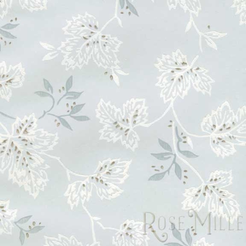 Scattered Leaves in Blue - Signature Vintage Scrapbook Papers