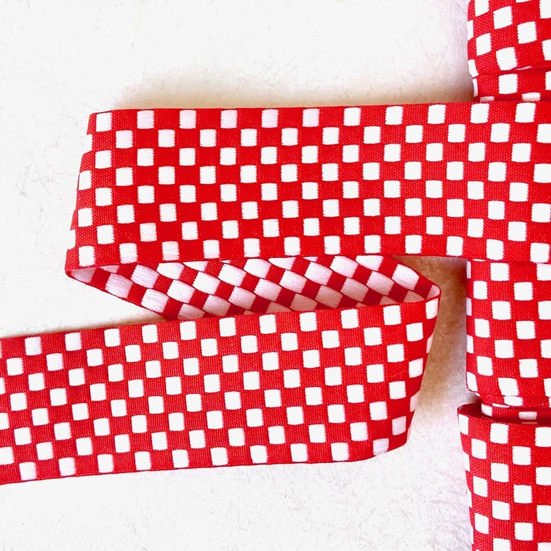 Checkered Jacquard-Red