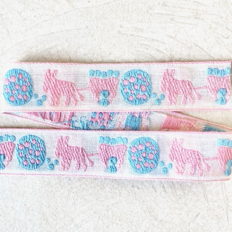 Child Horse & Buggy Jacquard-Pink & Blue