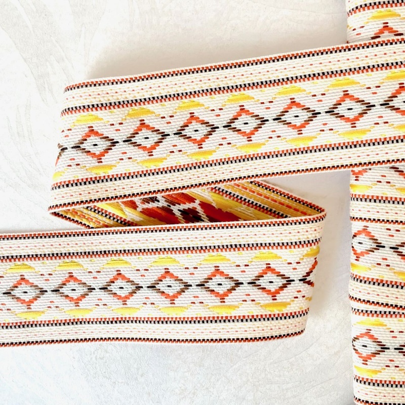 Diamond Jacquard-Yellow & Orange