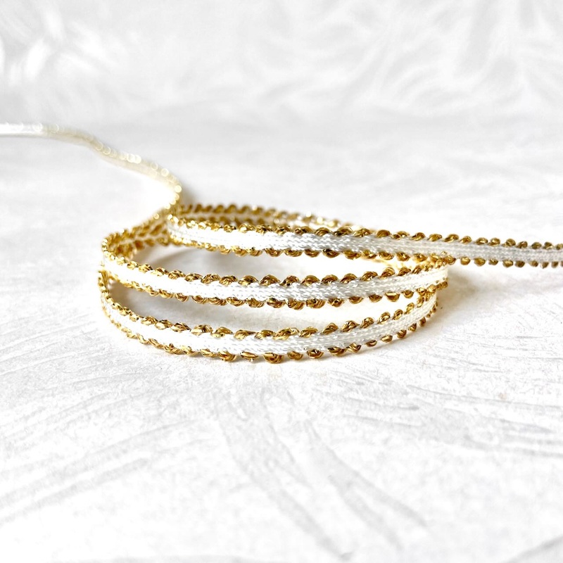 Flat Braid with Metallic Gold Lacing