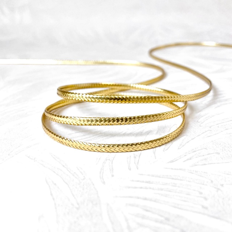 Flat Metallic Cord-Gold