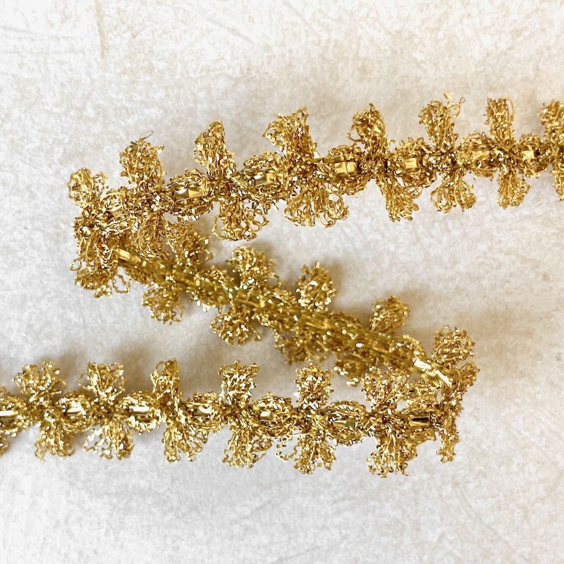 Fluffy Metallic Trim-Gold