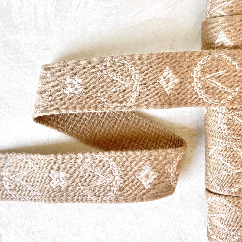 Heavy Cotton Belting Strap-Tan & Beige