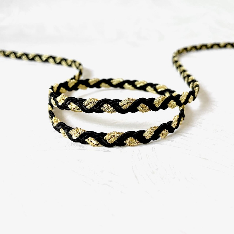 Metallic Decorative Braid-Gold & Black