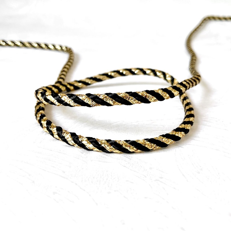 Metallic Gold & Black Cord-Gold & Black