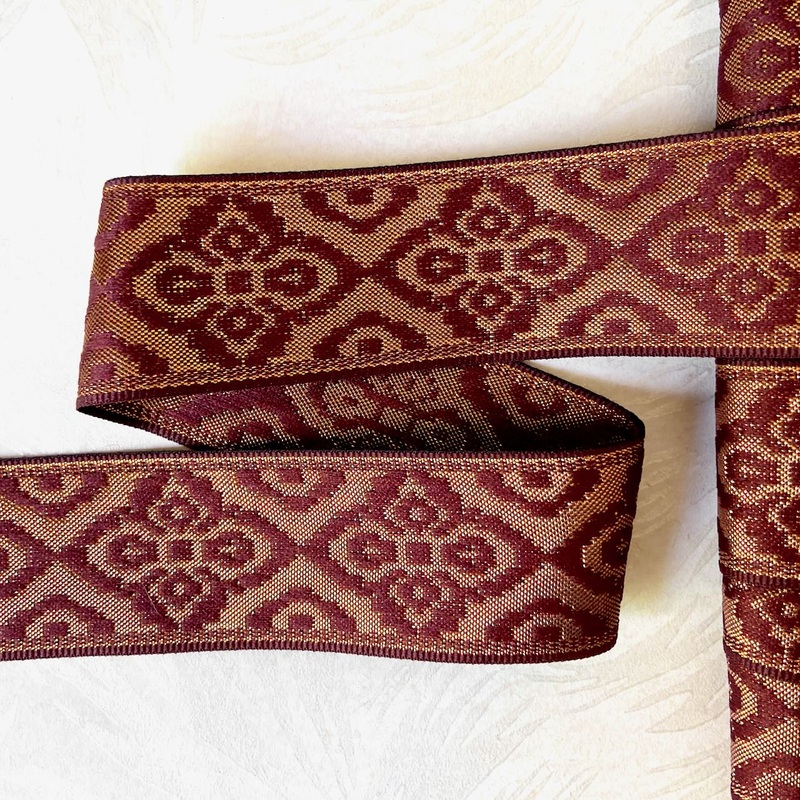 Metallic Jacquard-Maroon & Gold