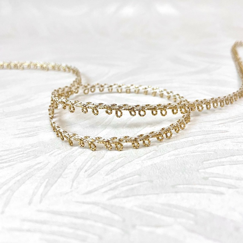 Metallic Loop Two Tone One-sided Braid