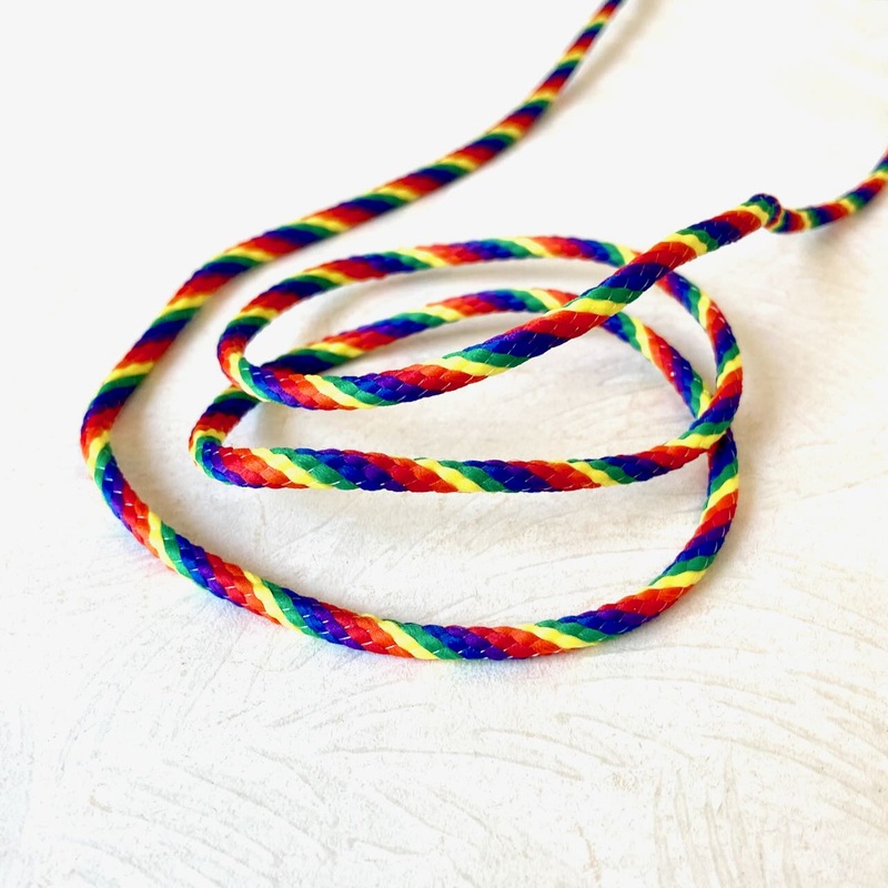 Rainbow Stripe Cording-Rainbow