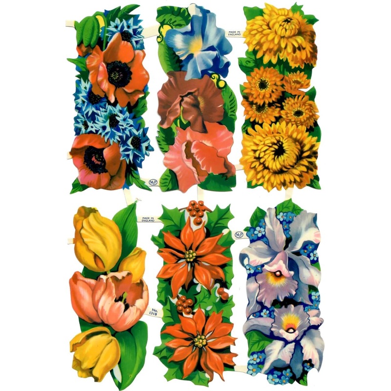 Scrapbook Pictures, Assorted Flowers