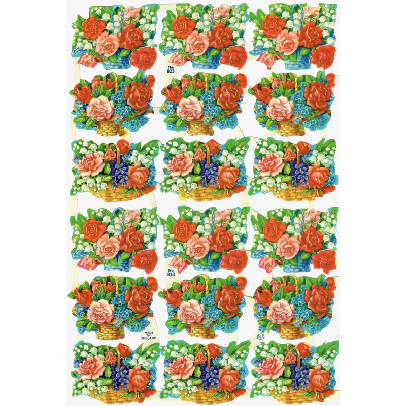 Scrapbook Pictures, Basket of Flowers