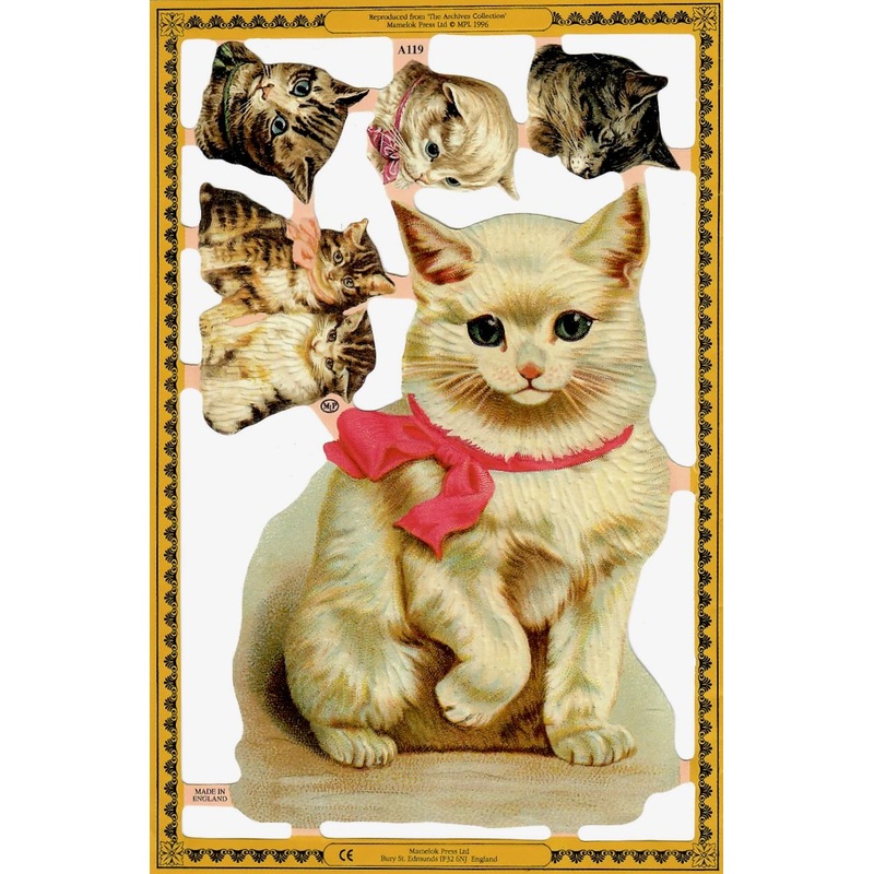 Scrapbook Pictures, Cats-Vintage