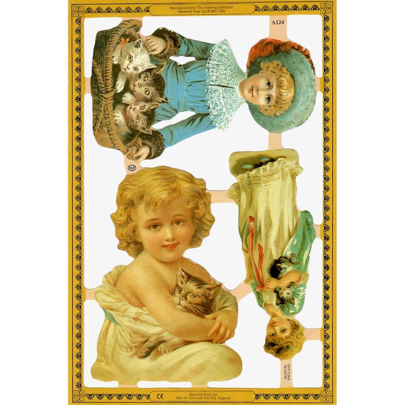 Scrapbook Pictures, Girl with Cats