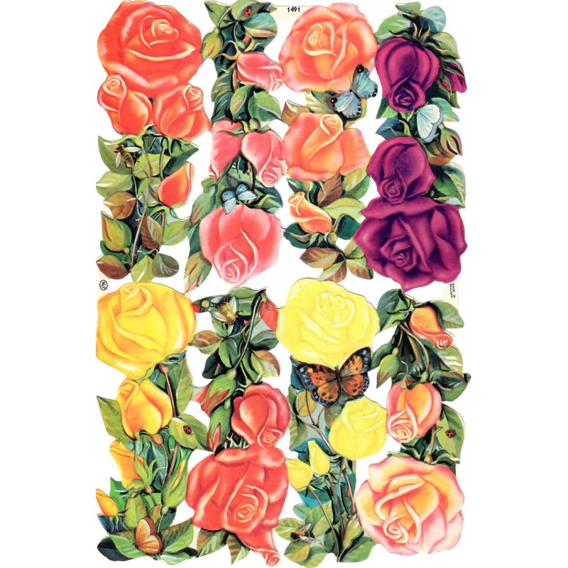 Scrapbook Pictures, Roses-Vintage