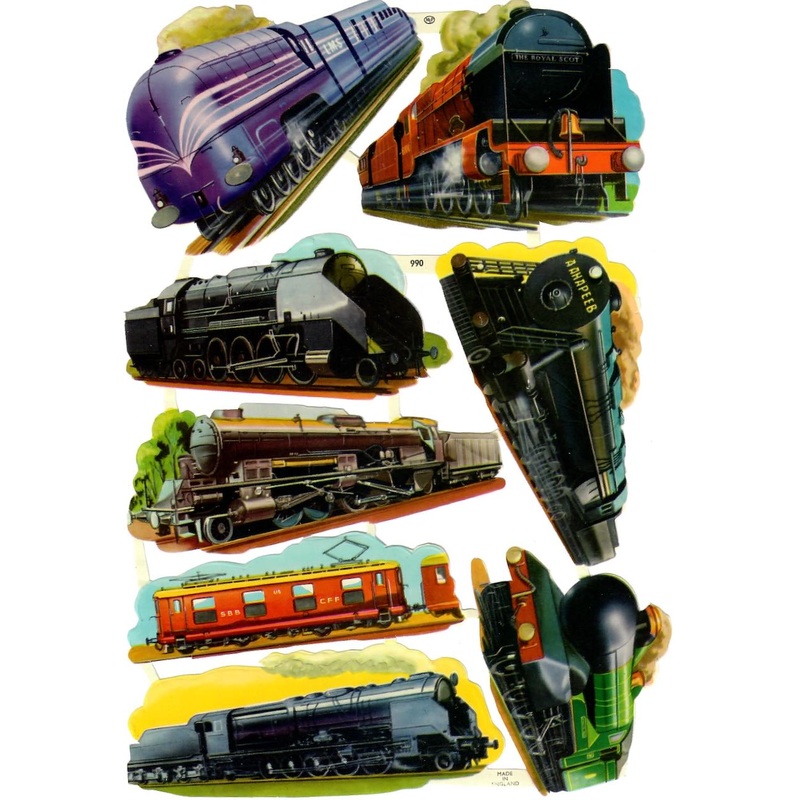 Scrapbook Pictures, Trains-Vintage