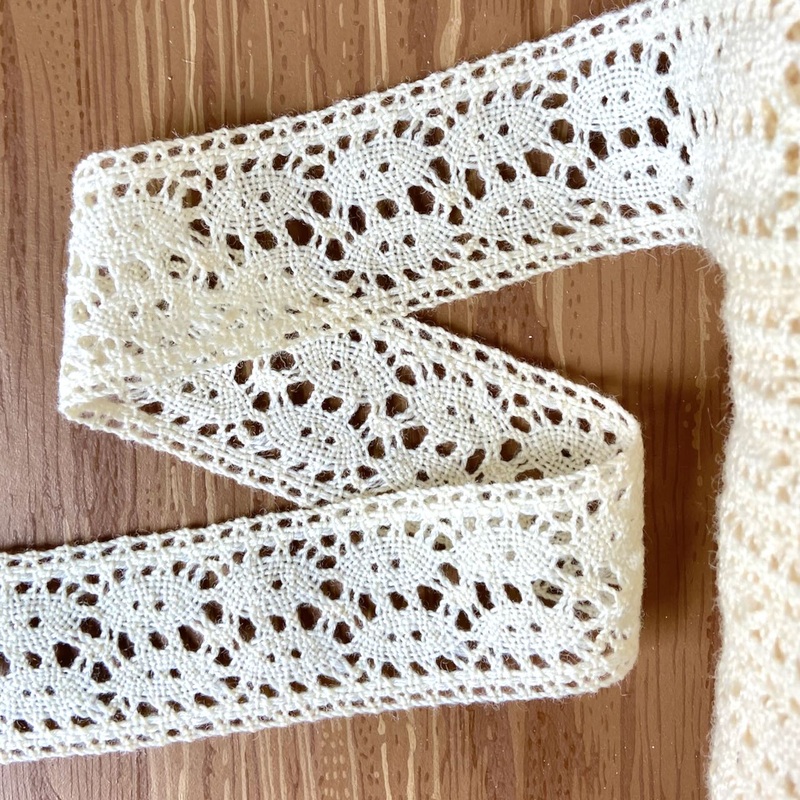 Wide Wool Cluny Lace-Ivory-By the Yard & 72 Yard Roll