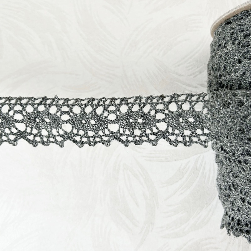 Wool Cluny Lace-Gray-By the Yard & 36 Yard Board