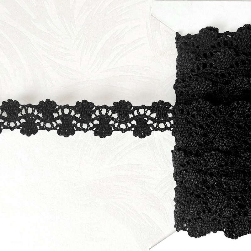 Black Cluny Lace-Black