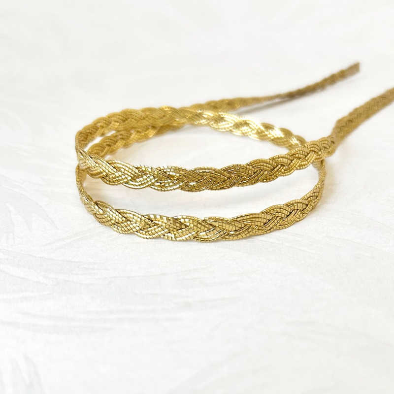 Braided Metallic Trim 1/4-Gold