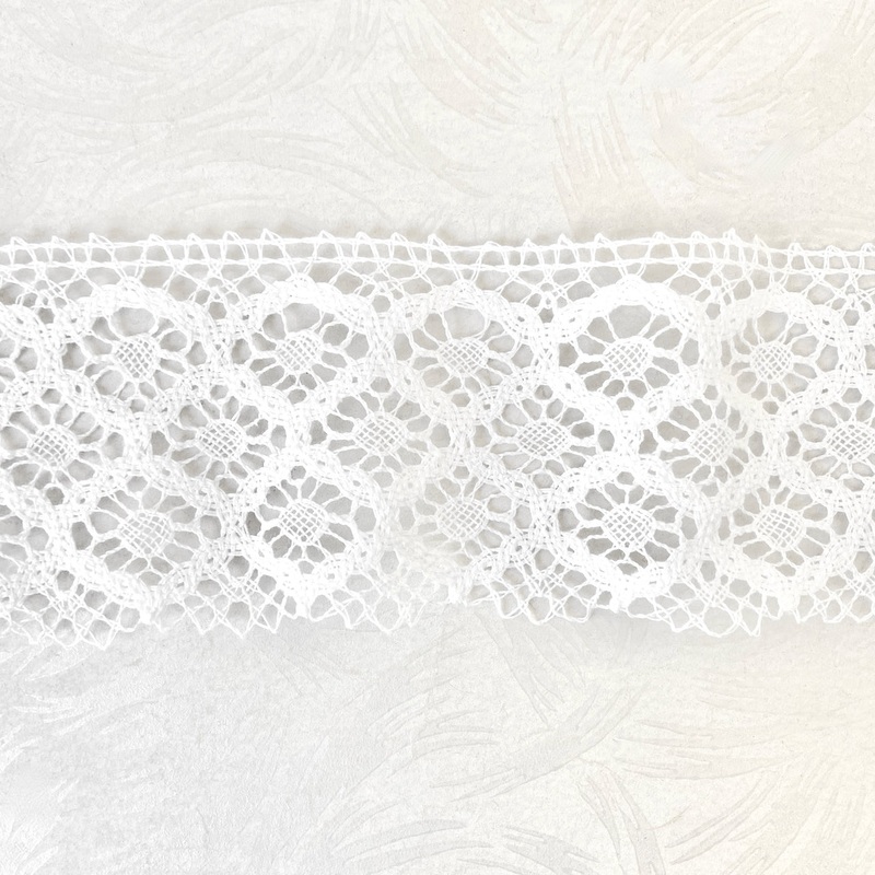 Cotton Cluny Lace-White-By the Yard & 36 Yard Board